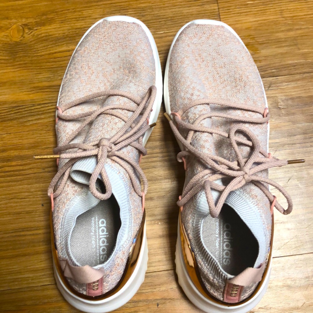 Gold Adidas Cloudfoam Sneakers